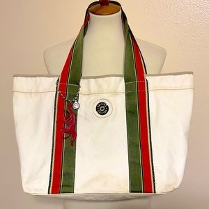 Kipling Canvas Lg Tote & Removable Pouch